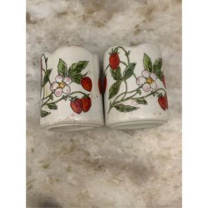 Mini Candle Holders with Red Candles #strawberries